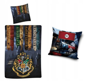 Pościel 140x200 + Poduszka Harry Potter Hogwarts