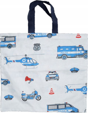 Torba na Buty Dziecięcy Do Przedszkola Policja Car