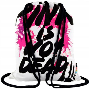PLECAK Worek na Plecy Sznurkach Pink Not Dead Róż
