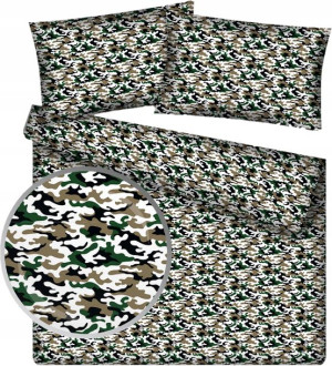 Pościel 160x200 Bawełniana Moro Wojskowa Militarna