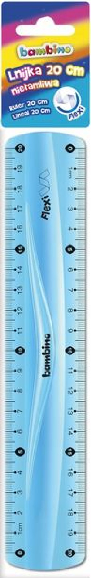Linijka Szkolna 20 cm Flexi Bambino Odporna Gibka