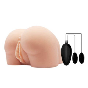 Realistyczny masturbator z wibracjami - 2 otwory