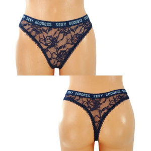 Stringi Damskie 1 Szt Granatowy S/m
