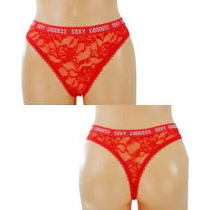 Stringi Damskie 1 Szt Czerwony S/m