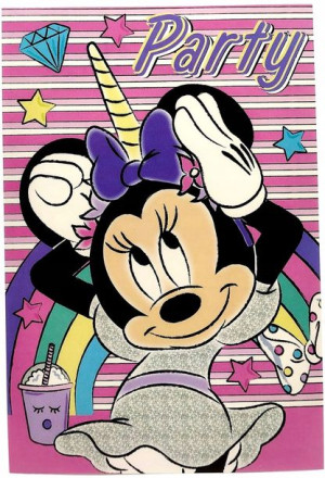 Zaproszenia urodzinowe z kopertami Myszka Minnie