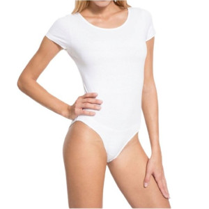Body Damskie Bawełniane Biały L/xl