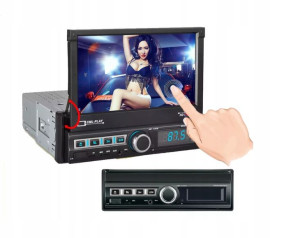 Radio Samochodowe 1DIN 7'BT USB AUX WYSUWANY EKRAN