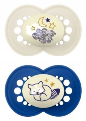 MAM BABY Smoczek Start Silky 16+ Night Boy 2SZT MAM 1423