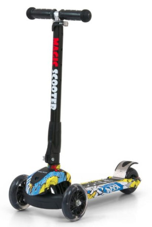 Hulajnoga Scooter Magic Graffiti Koła Led #b1
