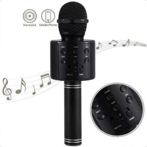 Mikrofon Karaoke Bezprzewodowy Głośnik Bluetooth Czarny