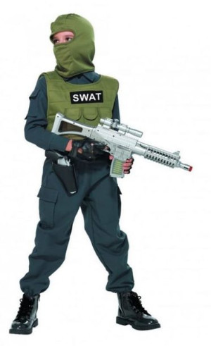 Strój Karnawałowy Swat Służby Specjalne Policjant 104