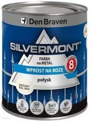 Emalia na rdzę Silvermont Beżowy 9001 połysk 0,7 l.