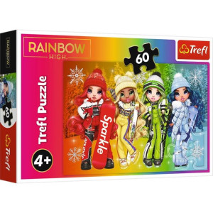 Puzzle 60el Radosne lalki / MGA Rainbow High 17380 Trefl