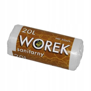 Worki na śmieci hdpe białe Olimar 50 szt x 20 l