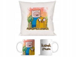 Zestaw Kubek + Poduszka Adventure Time + Dedykacja