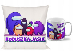 Zestaw Kubek + Poduszka Among Us Prezent N1