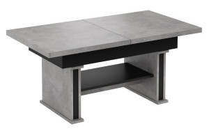 Ławostół Stół Ława L29 Rozkładany do 210cm beton jasny czarny