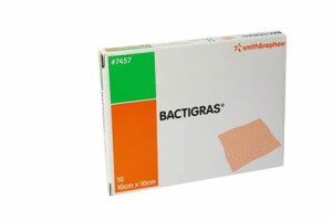 Bactigras z chlorheksydyną 10cm x 10cm 10 szt.