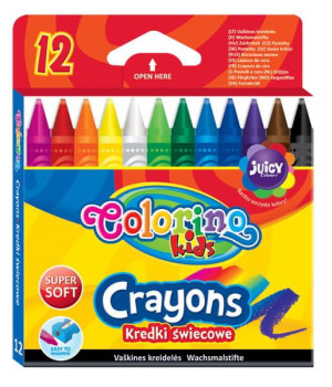Kredki świecowe 12 kolorów - Colorino Kids