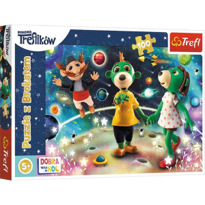 Puzzle 100el brokatowe Trefliki wśród gwiazd - Dobranoc, Trefliki na noc 14
