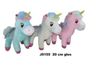 Maskotka Jednorożec 3 kolory 20cm z głosem mix cena za 1 szt