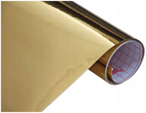 Okleina Klejowa Smooth Gold Metaliczna Złota szer. 45cm