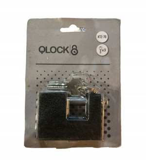 Qlock Kłódka Trzpieniowa Żeliwna 70mm 3 Klucze