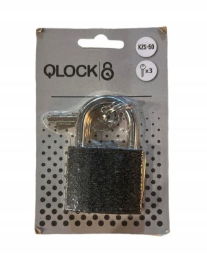 Qlock Kłódka Żeliwna 3 Klucze Kzs-50 Zatrzaskowa