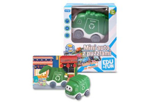 ARTYK 125874 Mini auto z puzzlami EDU&FUN Śmieciarka