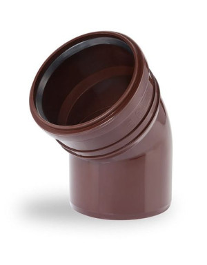 Kolano do rynny Ø110/45° brązowe Karmat