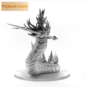 Figurka Rpg - Seria Potwory - Salamandra - Podkład 50 Mm