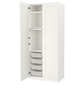 IKEA PAX/GRIMO Kombinacja szafy biały/biały 100x60x236 cm