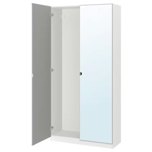 IKEA PAX Szafa 2-drzwiowa biały Vikedal lustro 100x38x201 cm