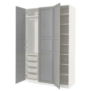 IKEA PAX/TYSSEDAL Szafa biały szary 150x60x236 cm