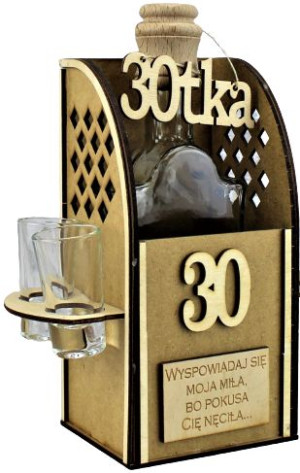 Karafka 0,5 l Kieliszki 6 szt  Konfesjonał  DLA KOBIETY  30 Urodziny