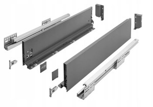 Szuflada Axis Pro Push Średnia 350 116 Antracyt Pb-axispro-p2o-kpl350b