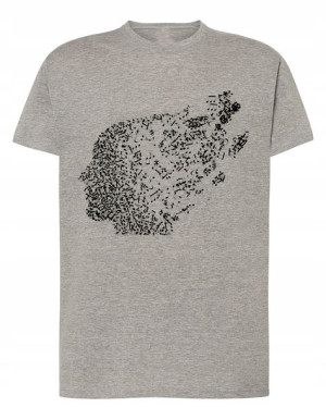 T-Shirt koszulka nadruk głowa muzyka r.XS