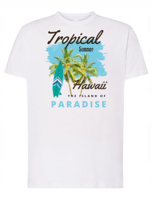 T-Shirt koszulka nadruk Hawaje Tropiki r.5XL