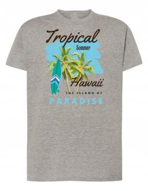 T-Shirt koszulka nadruk Hawaje Tropiki r.S