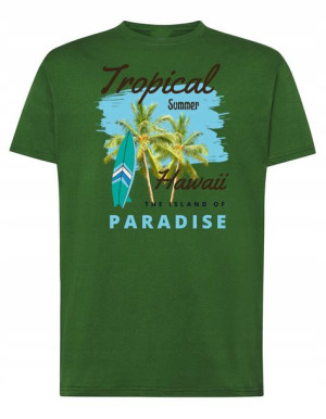 T-Shirt koszulka nadruk Hawaje Tropiki r.XL
