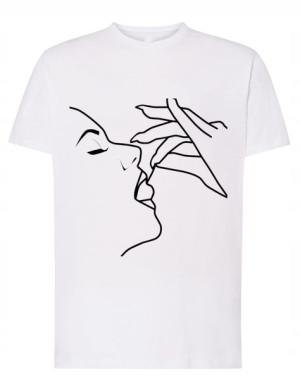 T-Shirt koszulka nadruk kobieta wiśnia r.5XL