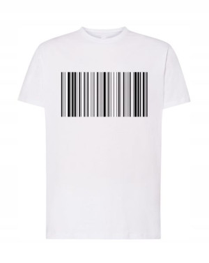 T-Shirt koszulka nadruk kod kreskowy Rozm.4XL