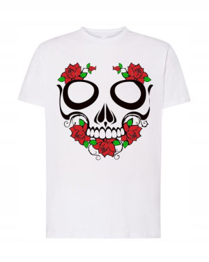 T-Shirt koszulka nadruk kolorowa Czaszka r.5XL
