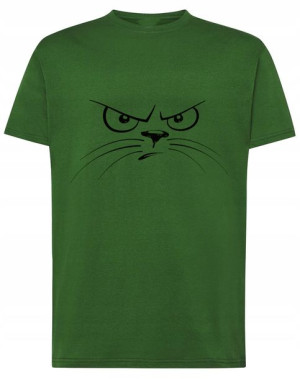 T-Shirt koszulka nadruk kreskówkowy kot r.L