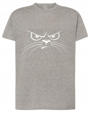 T-Shirt koszulka nadruk kreskówkowy kot r.L