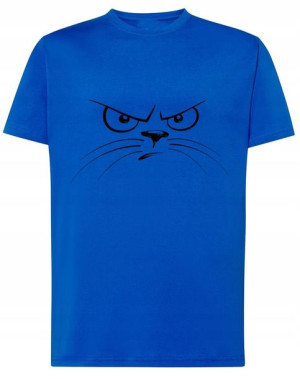 T-Shirt koszulka nadruk kreskówkowy kot r.M