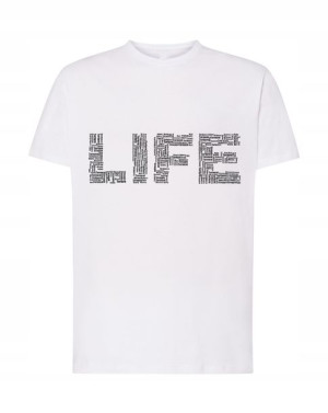 T-Shirt koszulka nadruk LIFE Rozm.4XL