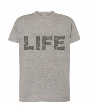 T-Shirt koszulka nadruk LIFE Rozm.L