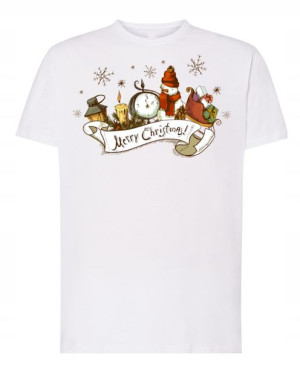 T-Shirt Koszulka nadruk Merry Christmas R.L