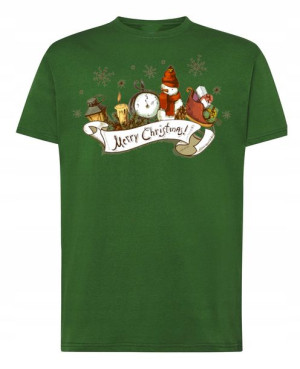 T-Shirt Koszulka nadruk Merry Christmas R.XS